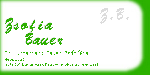 zsofia bauer business card